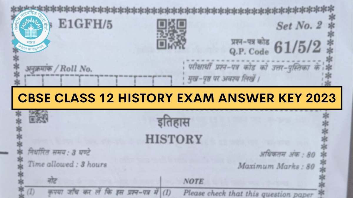 Get here CBSE Class 12 History Answer Key 2023
