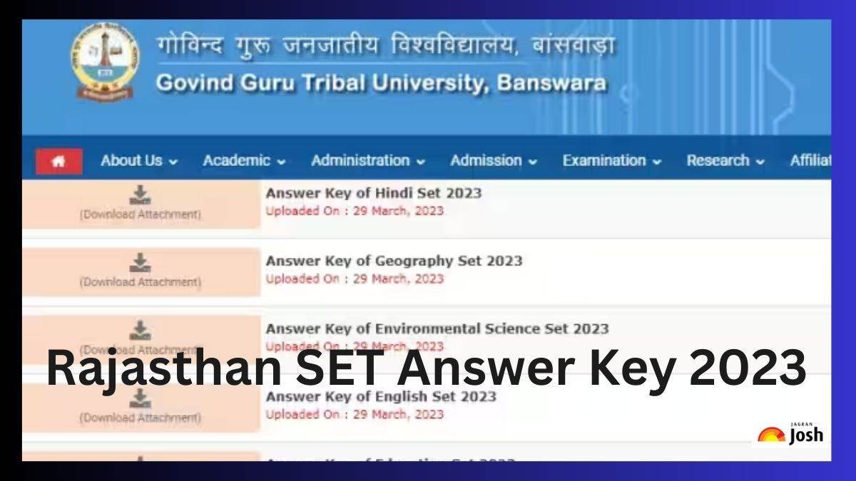 Rajasthan SET Answer Key 2023: जारी हुई राजस्थान सेट आंसर की, ये रहा डायरेक्ट डाउनलोड लिंक