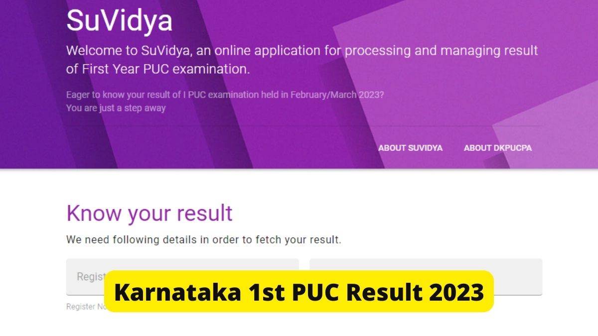 Karnataka 1st PUC Result 2023