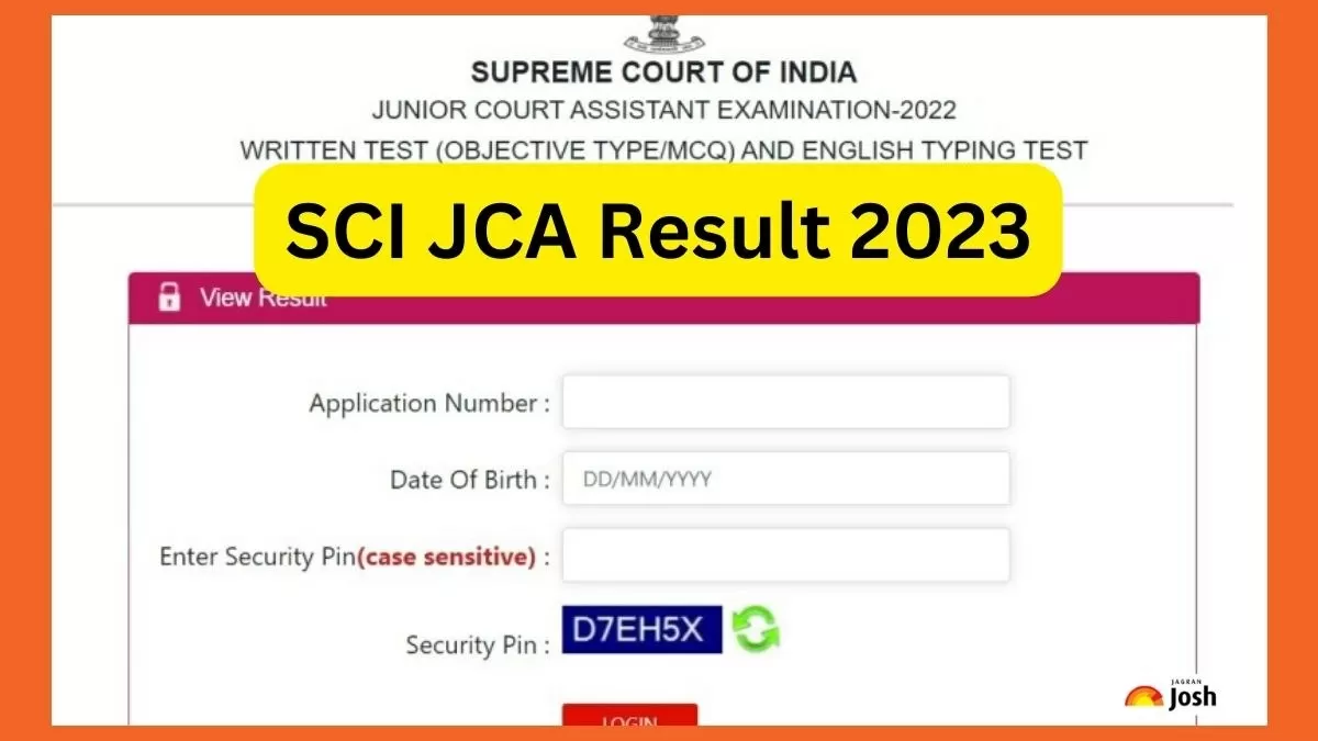 SCI JCA Result 2023