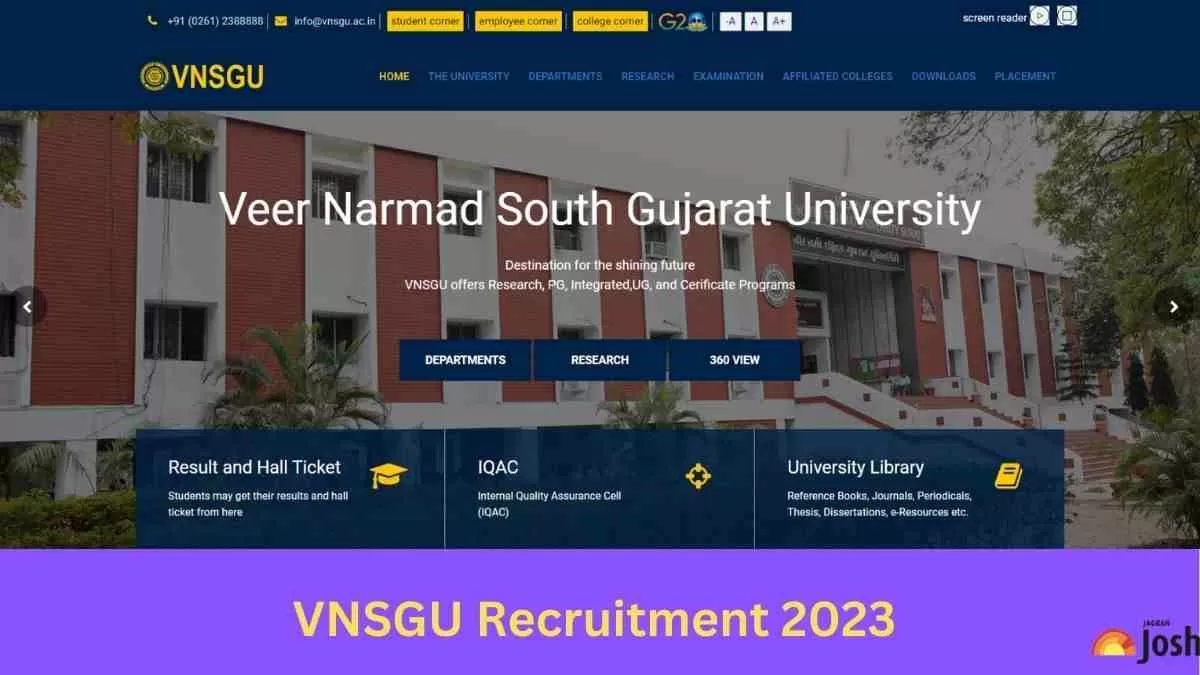 VNSGU Recruitment 2023