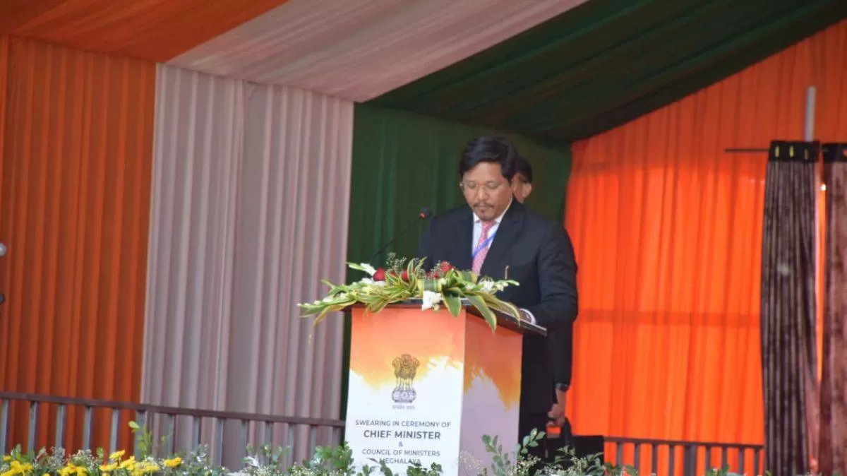 NPS Chief Conrad Sangma takes charge as Meghalaya's Chief Minister 