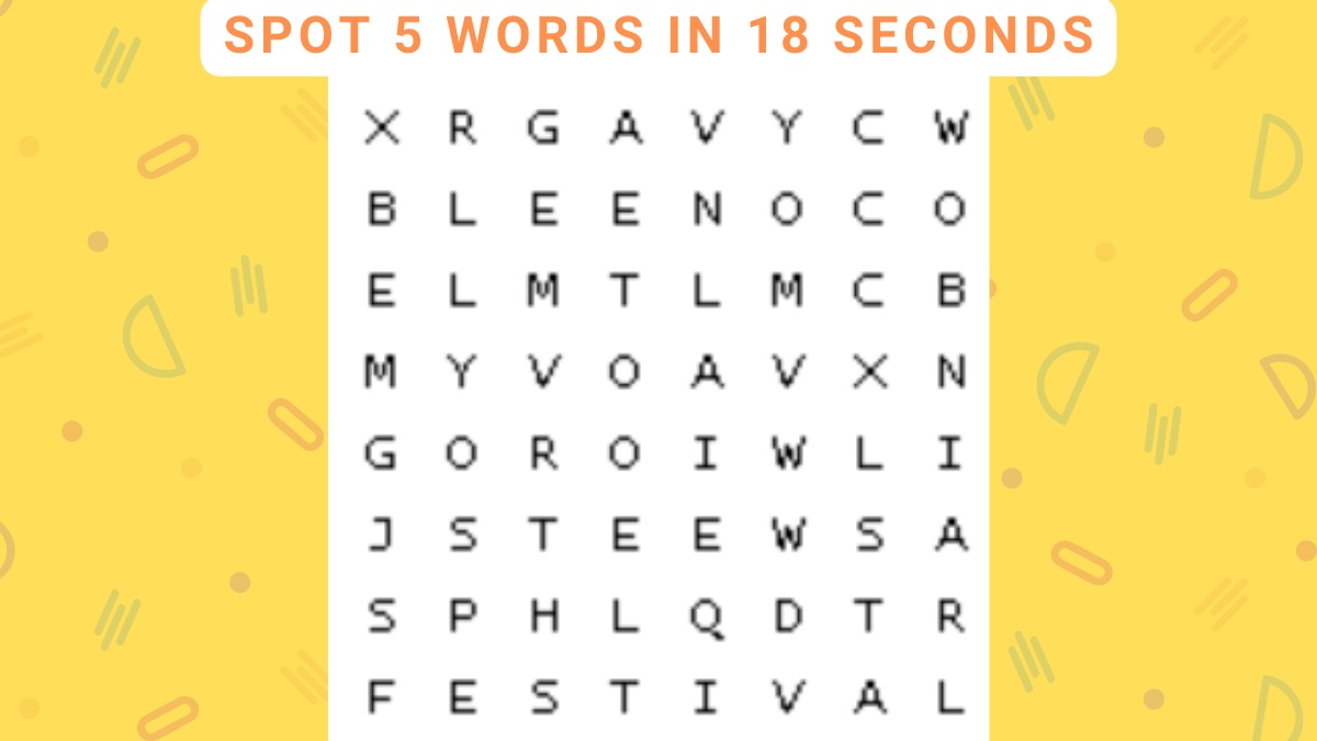 Word Search - Words That Start with B - Five Words