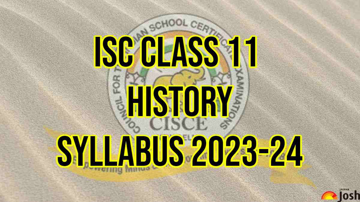 ISC Class 11 History Syllabus 2023 2024 Download Class 11th History