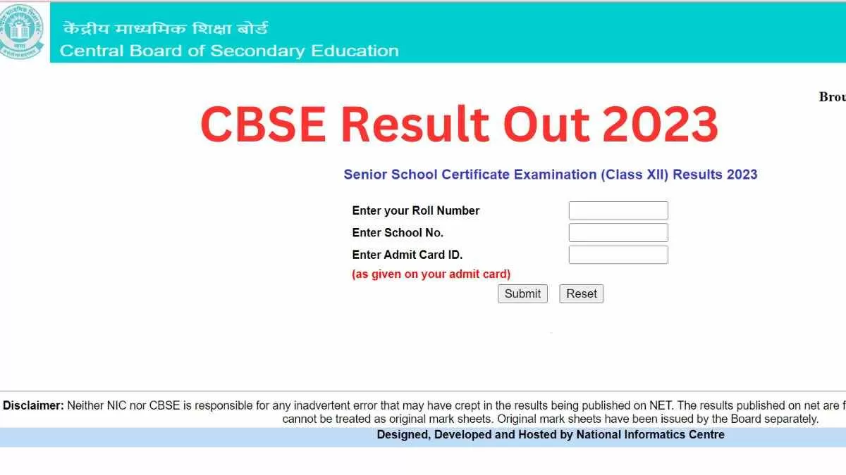 CBSE Board Result 2023 out