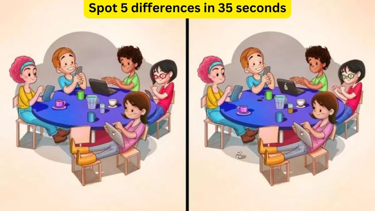 Spot The Difference: Can you spot 5 differences between the two