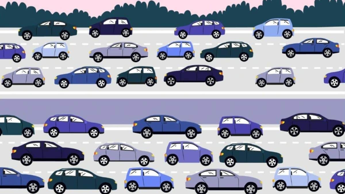 Optical Illusion: Can you spot the car breaking the traffic rules in 7 seconds?