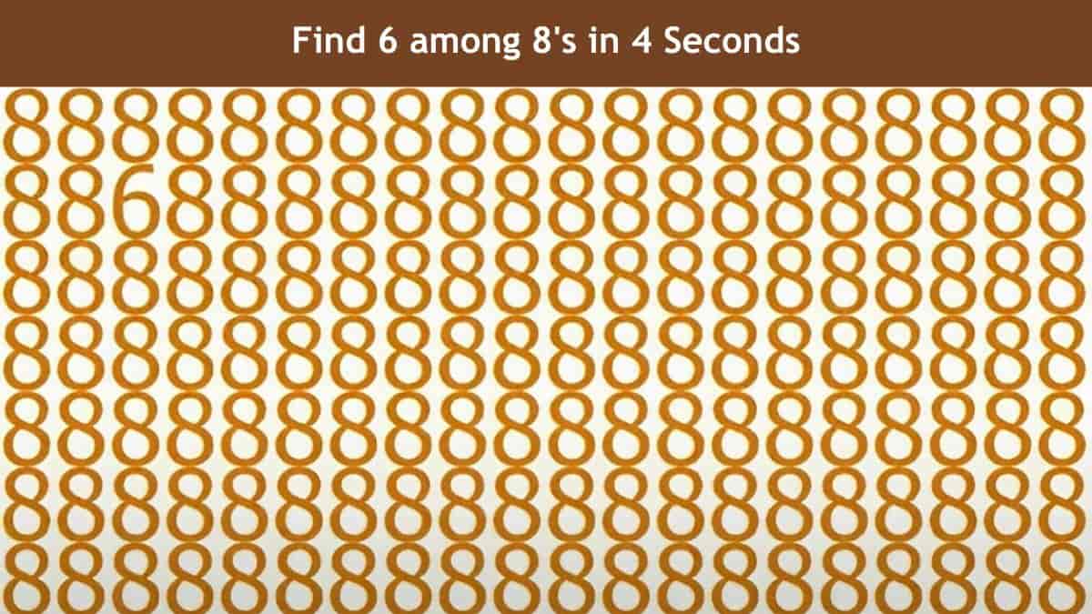 Seek And Find Only A Genius Can Spot 6 Among 8’s In 4 Seconds Are You The One