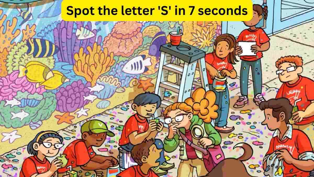 Can you spot the letter ‘S’ hidden in the aquarium within 7 seconds? 