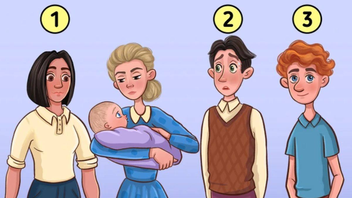 Puzzle to Test Your IQ: Only a sharp brain can spot Real father of the Baby in picture within 7 secs!