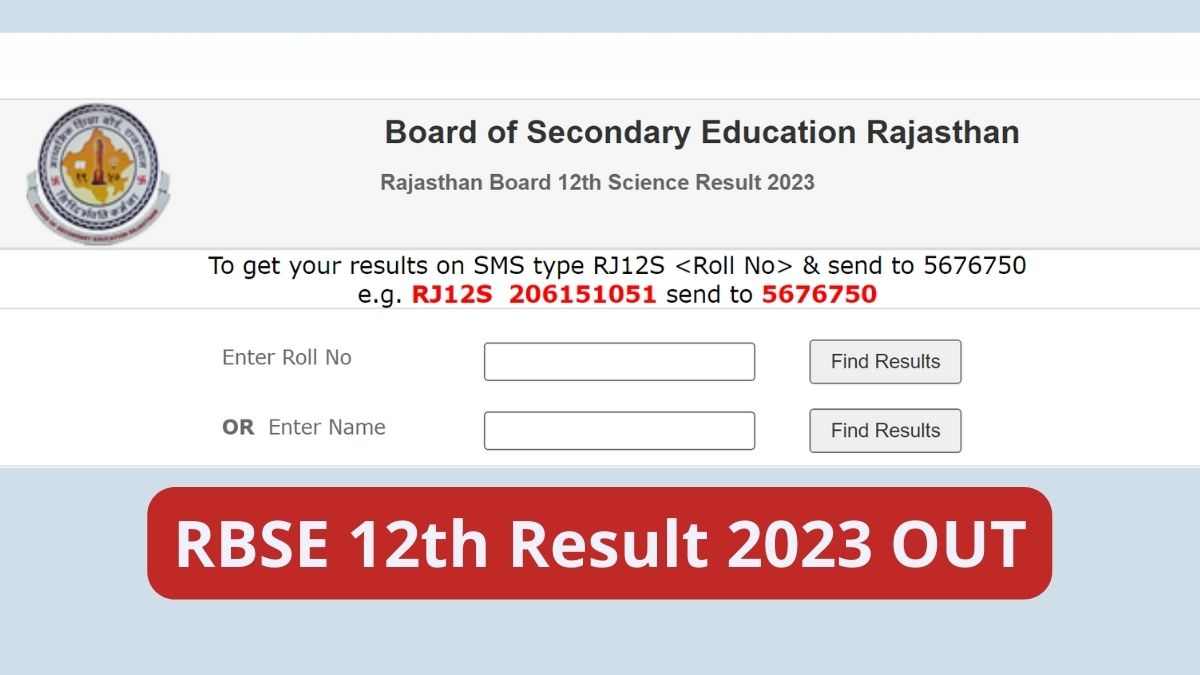 RBSE 12th Result 2023 OUT Live Updates Check राजस्थान 12th Class