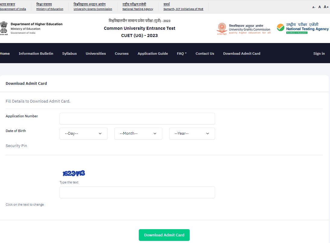 CUET UG Admit Card 2024 Download CUET City Intimation Slip, Hall