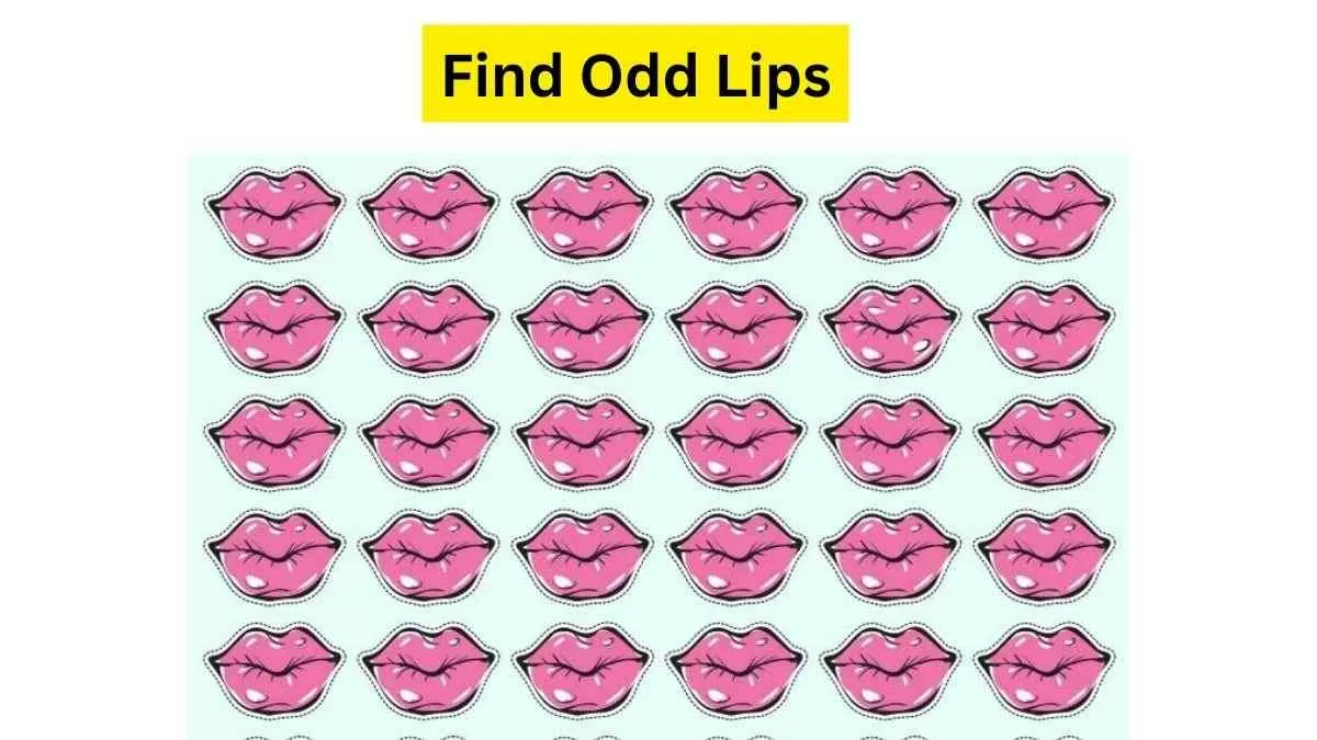Do you see any odd lip sticker here?