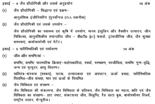 UP Board Class 12 Biology Syllabus 2023-24  