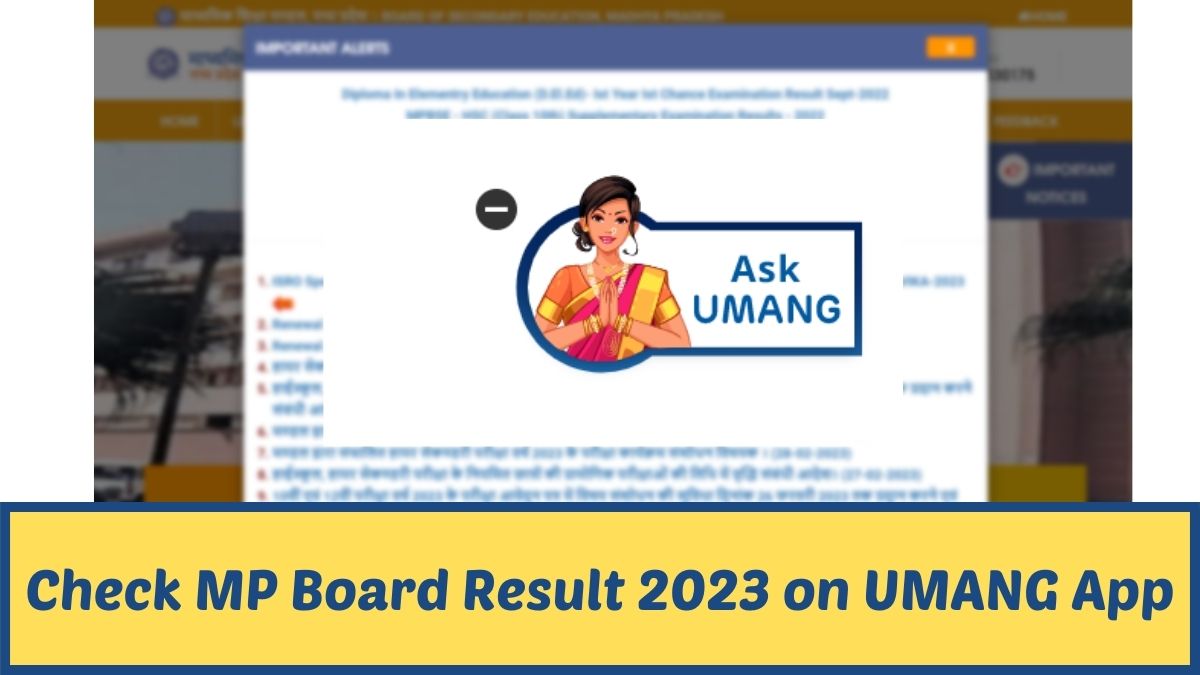 MP Board Result 2023 OUT: Check MPBSE Class 10, 12 Result on Umang App and Download Marksheet