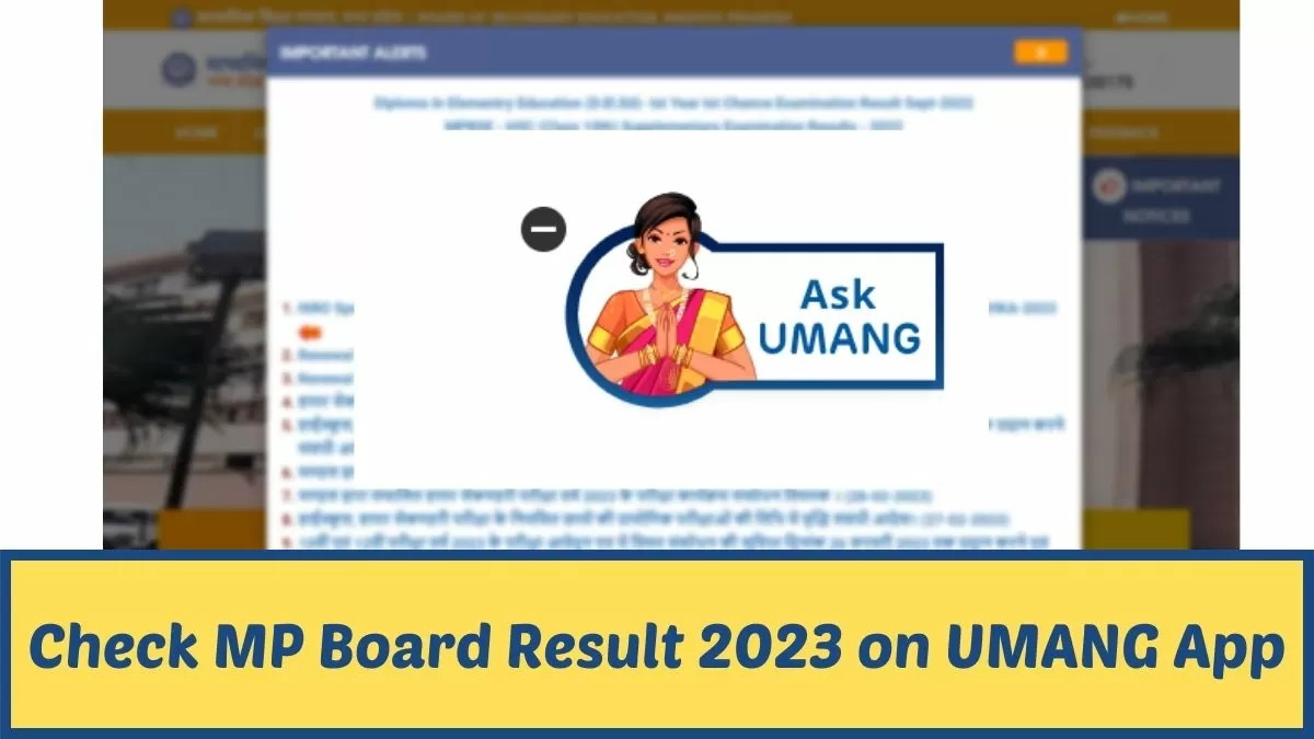 Check MPBSE MP Board Result 2023 Class 10, 12 Result on Umang App and Download Marksheet