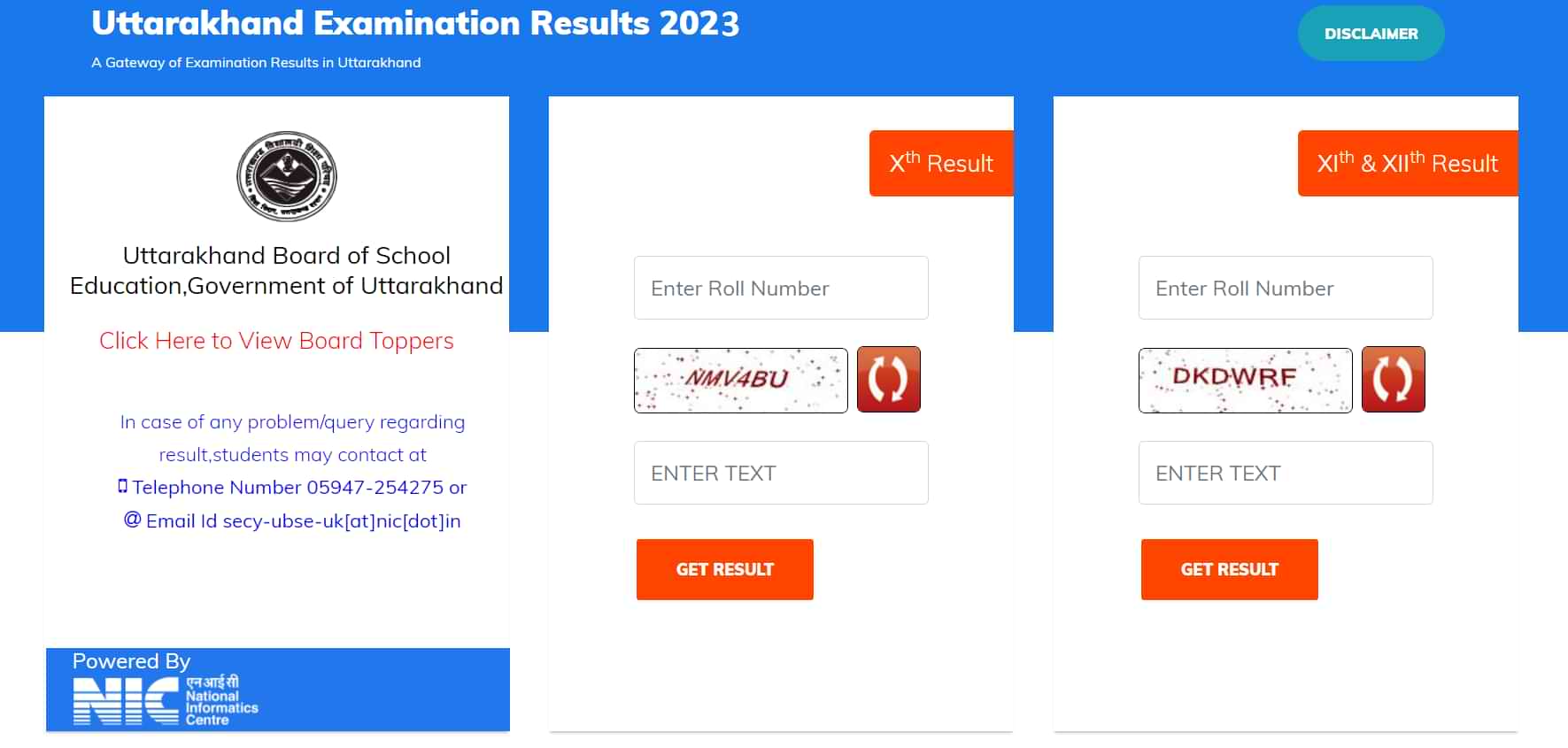 UK (UBSE) Board Result 2023