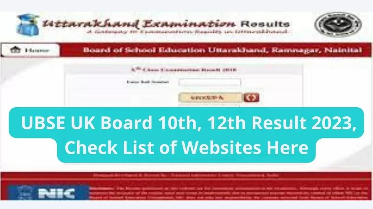 Check UBSE UK Board 10th, 12th Result 2023 at ubse.uk.gov.in, uaresults.nic.in