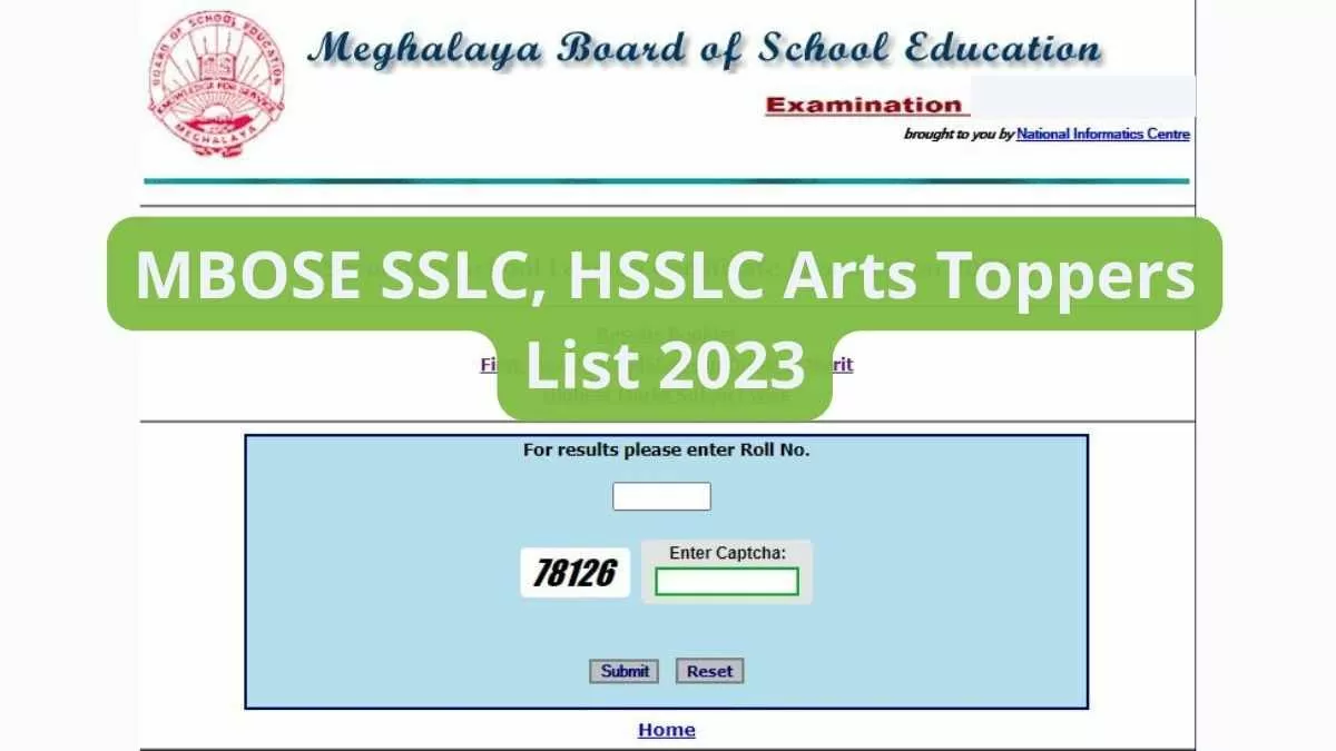 MBOSE SSLC, HSSLC Arts Toppers List 2023