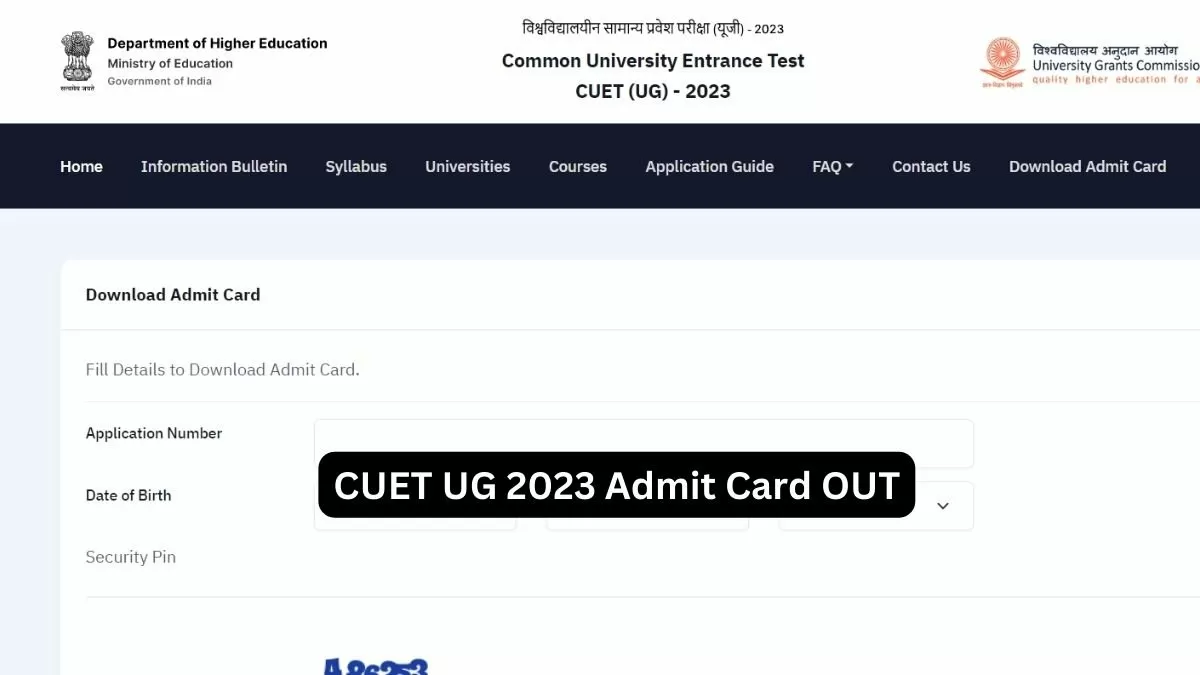 CUET UG 2023 Admit Card Released For May 29 To June 2 Exams, Get Direct ...