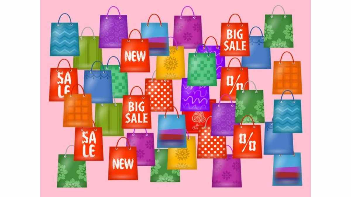 Where is the odd shopping bag in the collection?