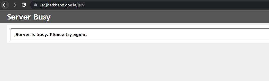JAC official website not working