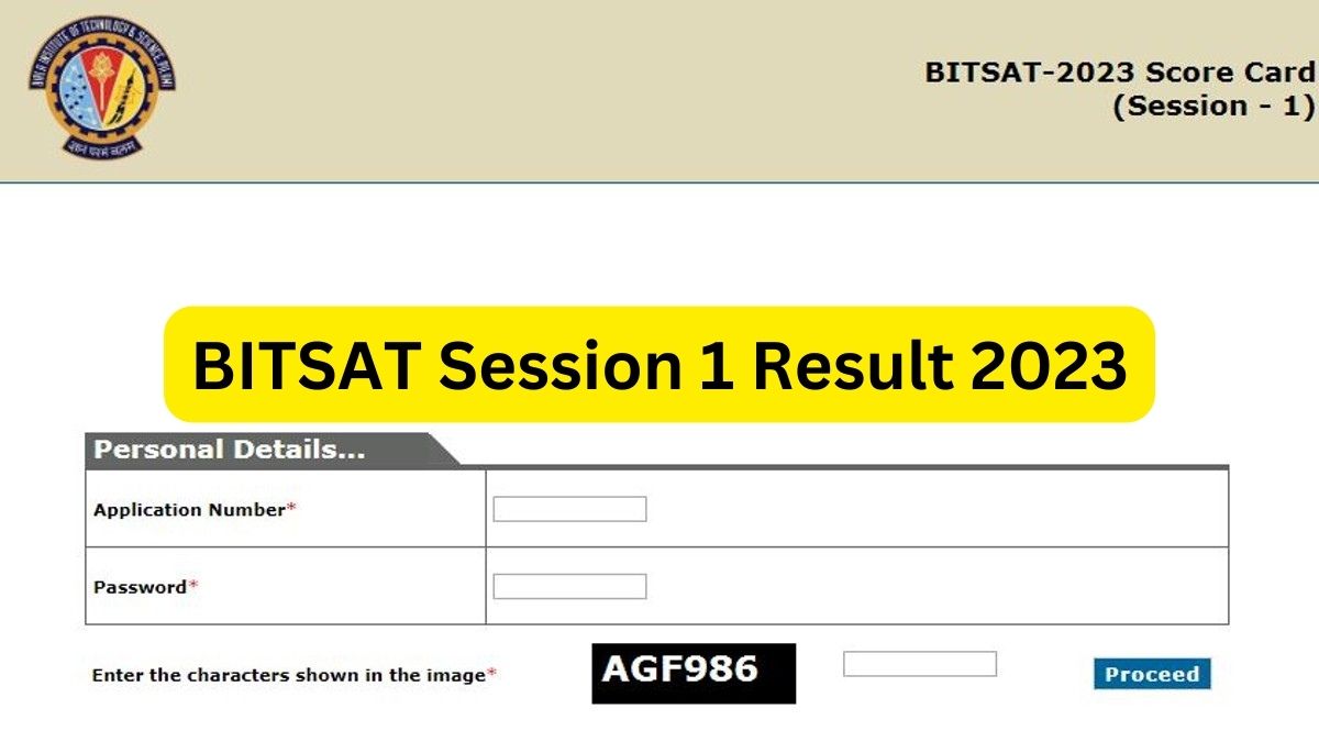 BITSAT Result 2023 Declared for Session 1 at Know