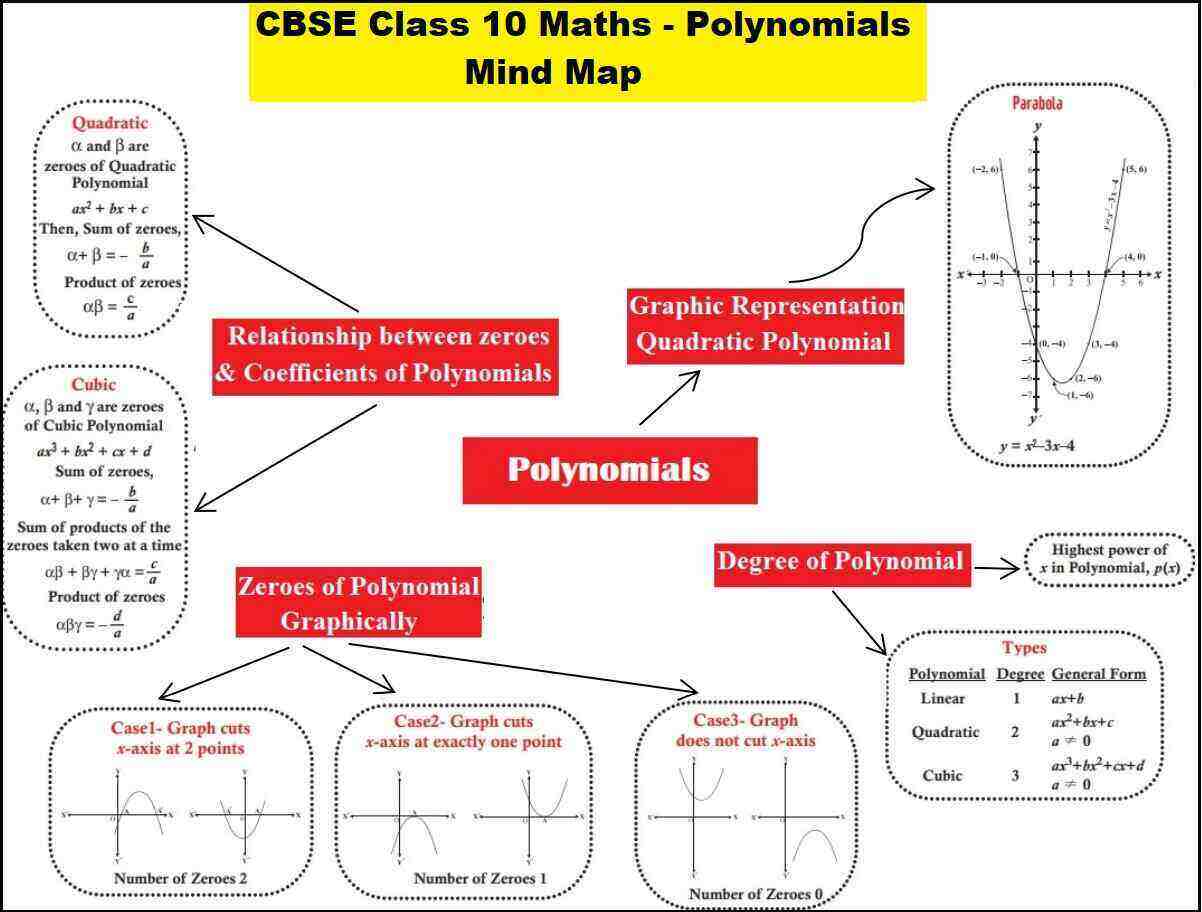 Cbse Class 10th Maths Chapter 2 Mind Map 