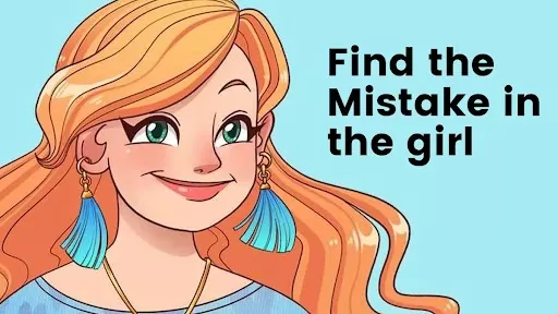 Find The Mistake in Girl with Earrings Picture in 6 Seconds