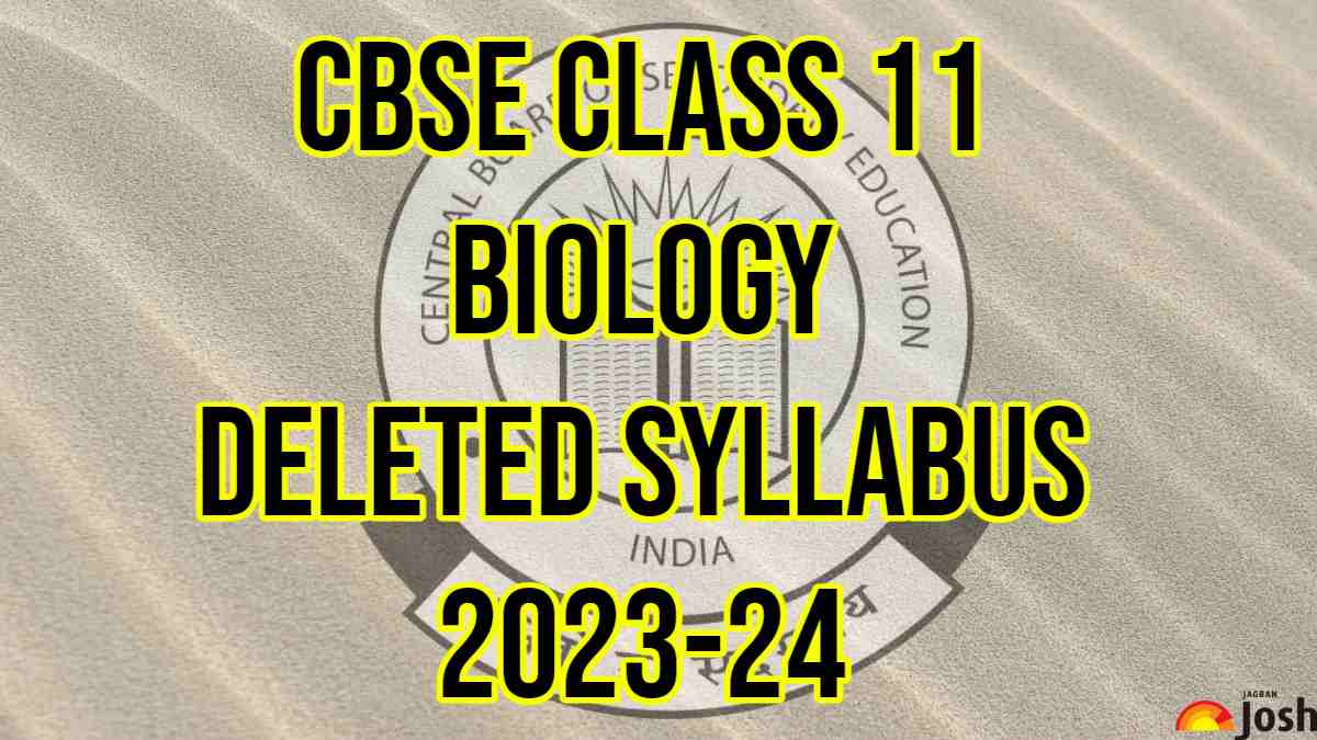 Deleted Topics Class 11 Biology