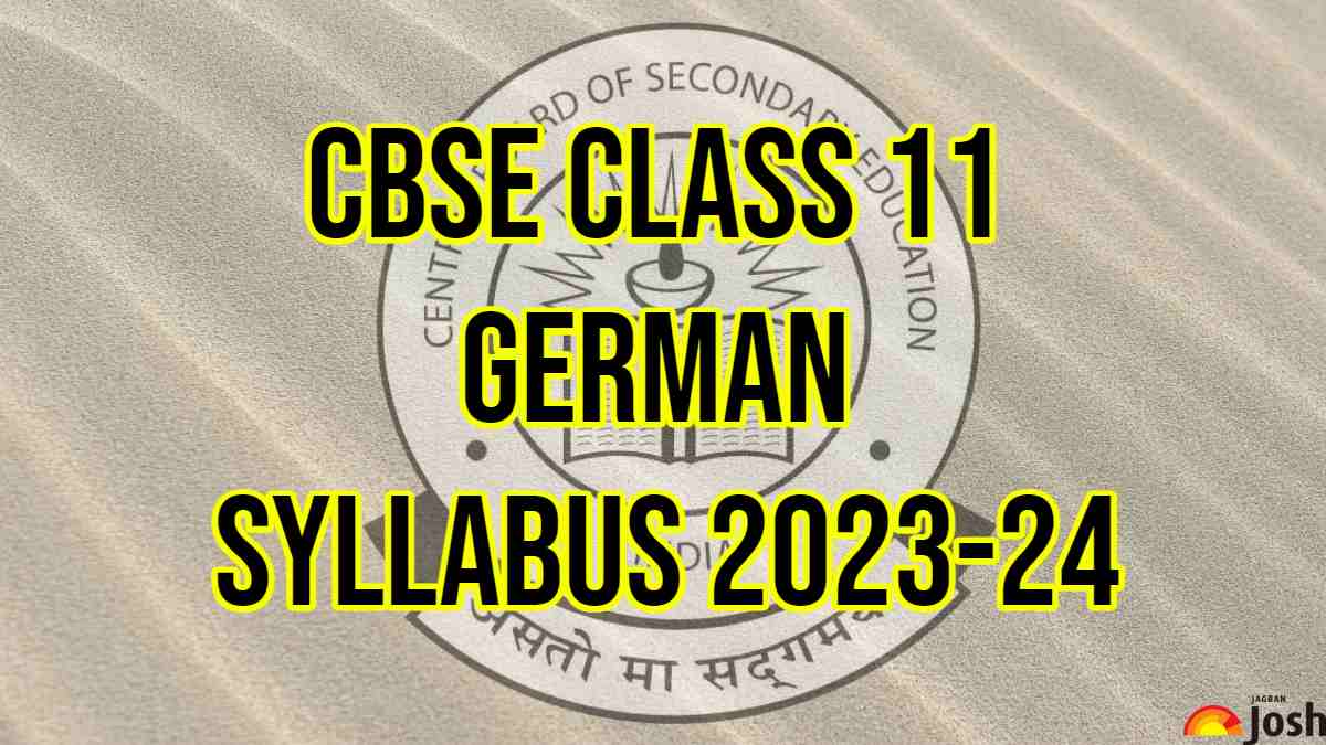 CBSE Class 11 German Syllabus 2023 2024 Download Class 11th German 