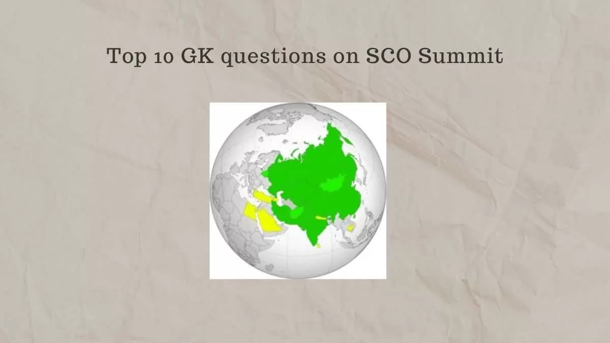GK Quiz on SCO Summit