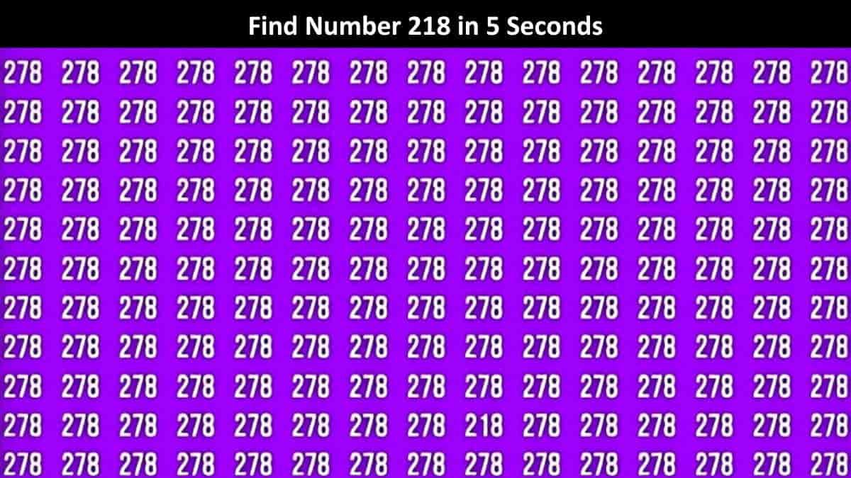 Optical Illusion Can You Spot 218 Among 278s In 5 Seconds 