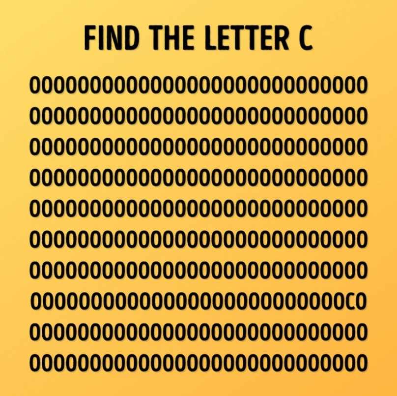 اكتشاف حرف C المخفي
