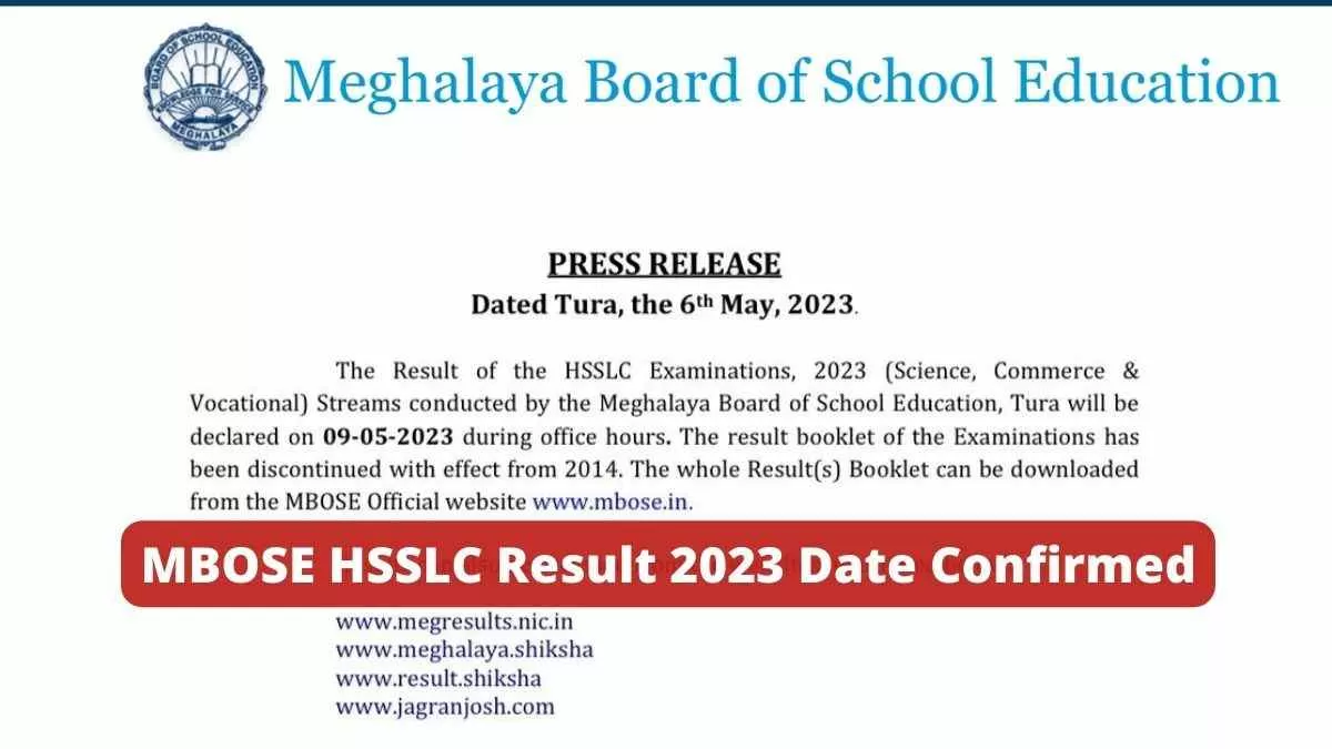Official MBOSE HSSLC Result 2023 Date Confirmed