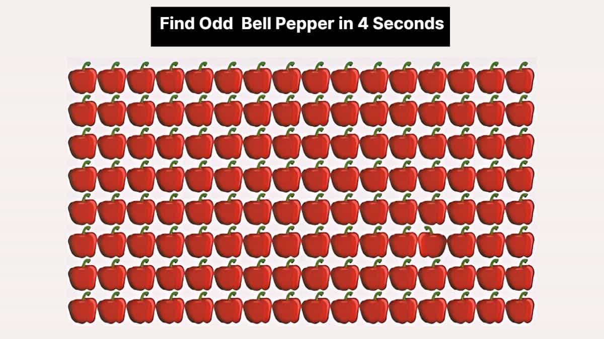 Optical Illusion: You have hawk eyes if you can spot the odd bell pepper in 4 seconds!