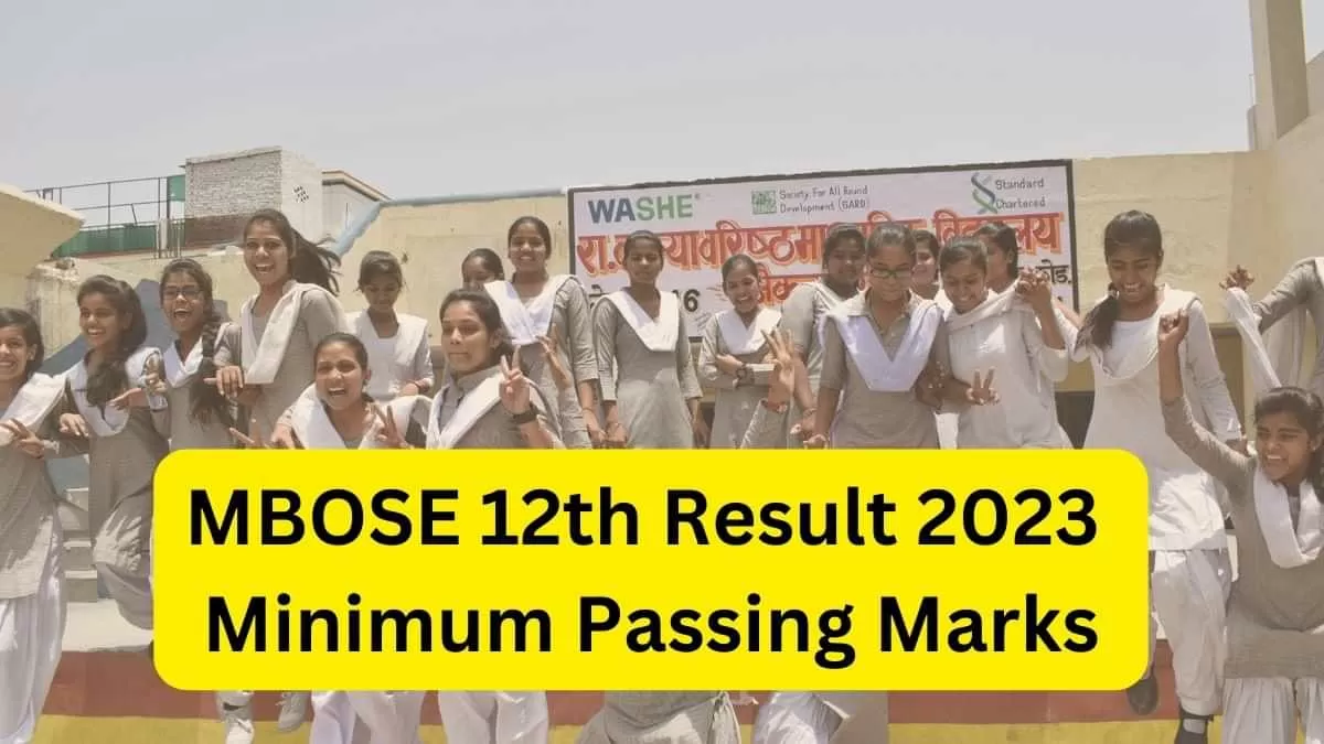 MBOSE HSSLC Result 2023 Minimum Passing Marks