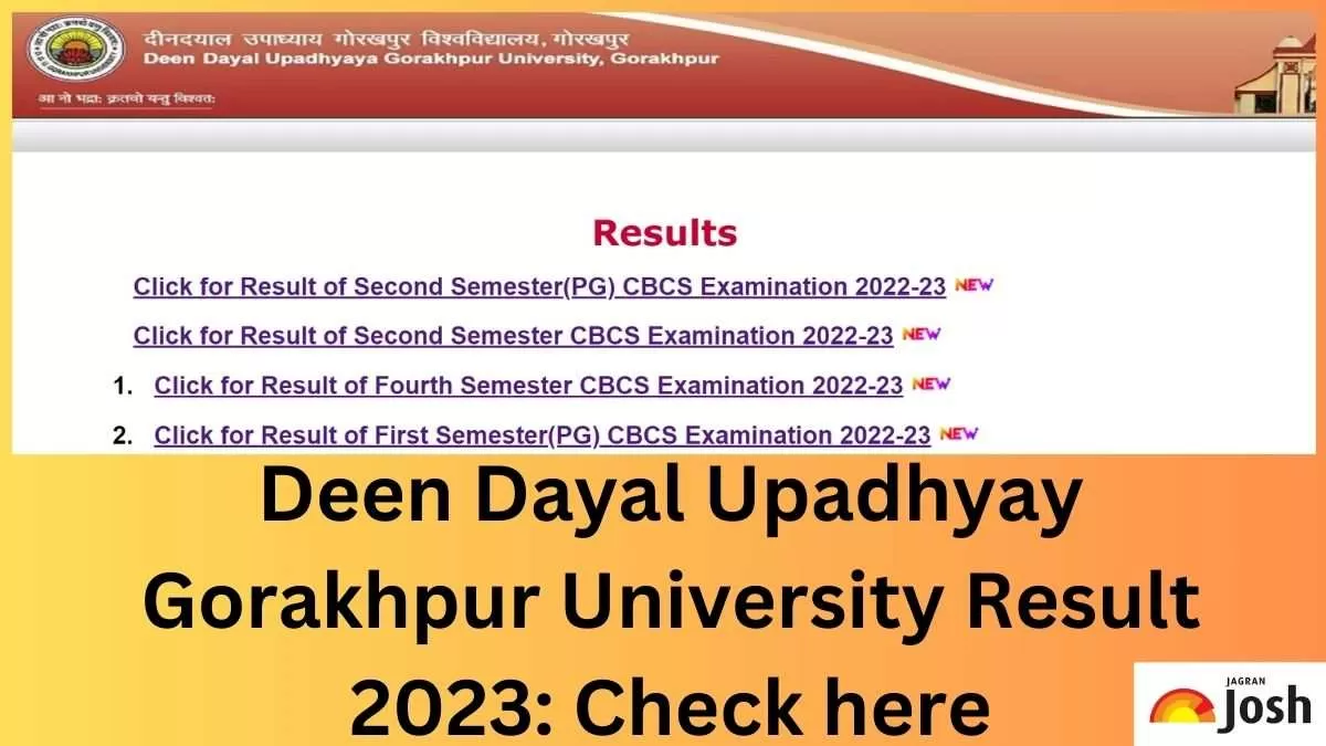 DDU Result 2023 OUT On Ddugu.ac.in, Download UG And PG Semester Marksheet