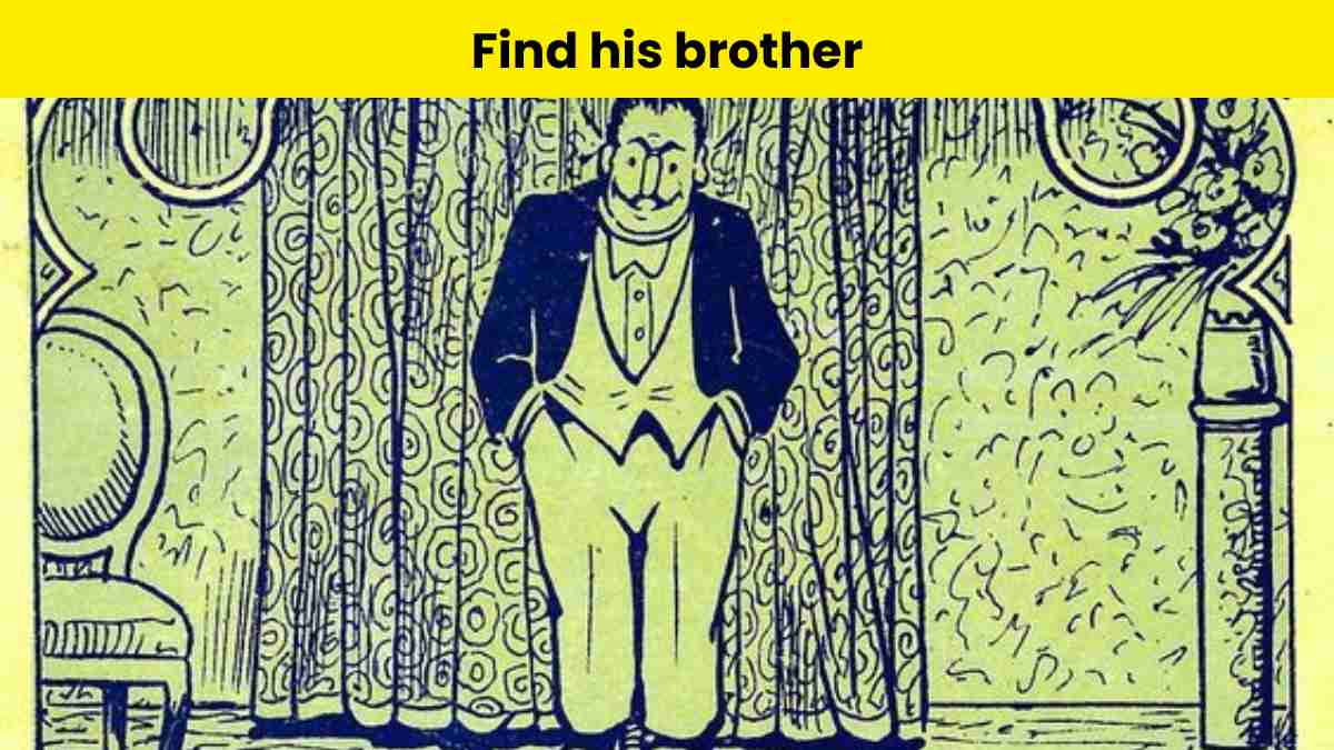 Only visually talented people can find the rich man’s hidden brother in 6 seconds. 