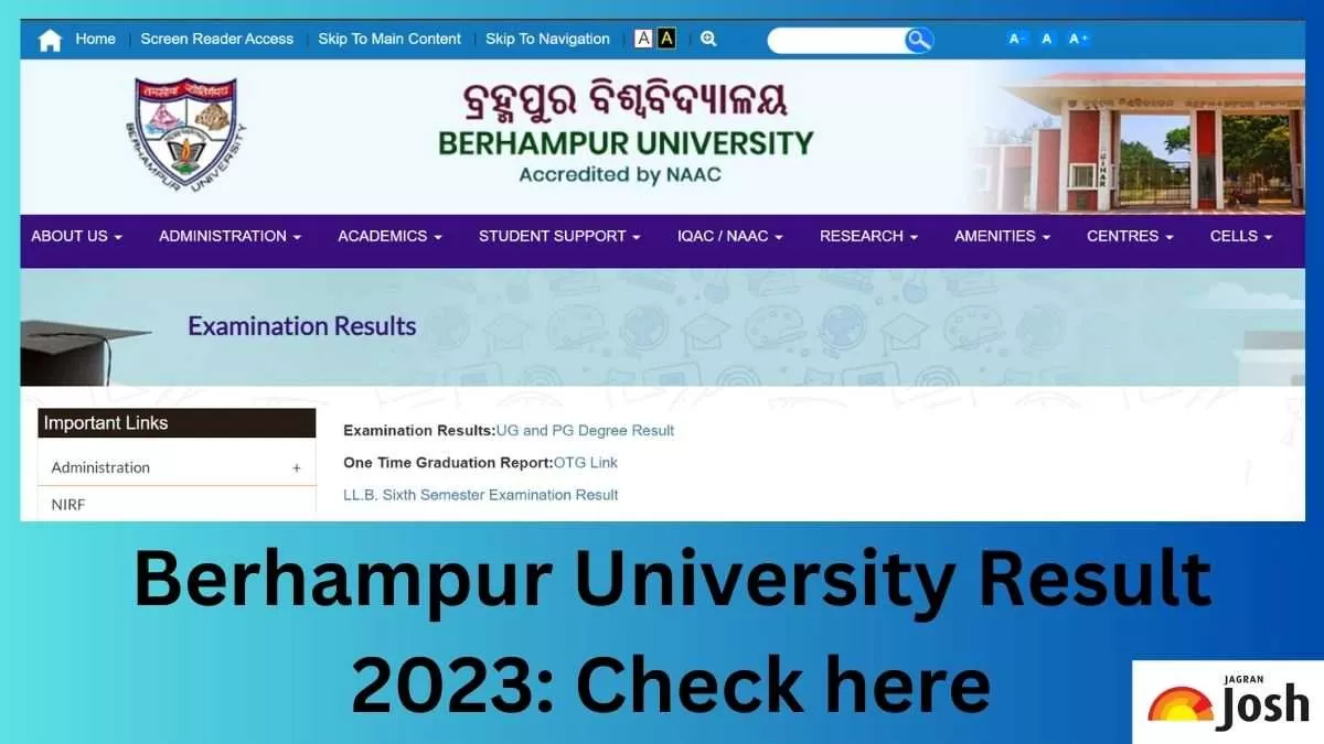 Direct link to download Berhampur University Result 2023 PDF here.
