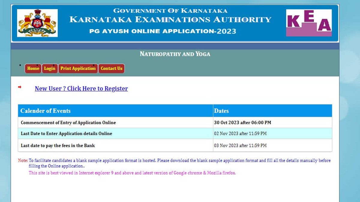 Karnataka PG AYUSH 2023 Registration Closes Tomorrow, Get Direct Link ...