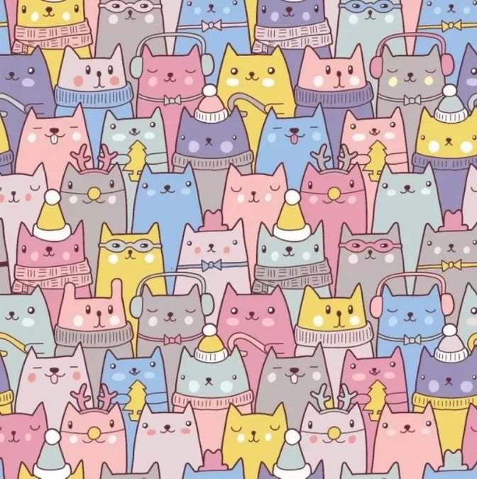 There Is a Bunny Hiding Among Cats In This Optical Illusion, Can You ...