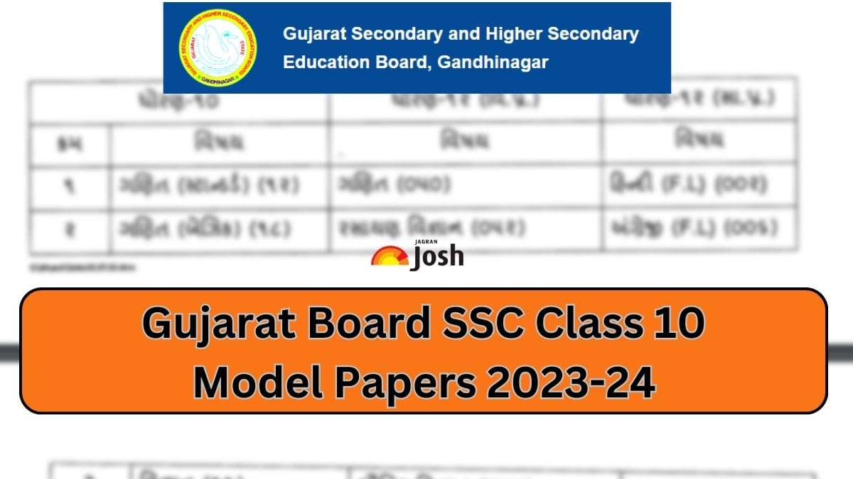 GSEB 10th Model Paper 2024 Download Class 10 Sample Paper PDF