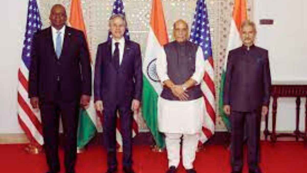 What is the 2+2 Ministerial Dialogue that India and the US had?