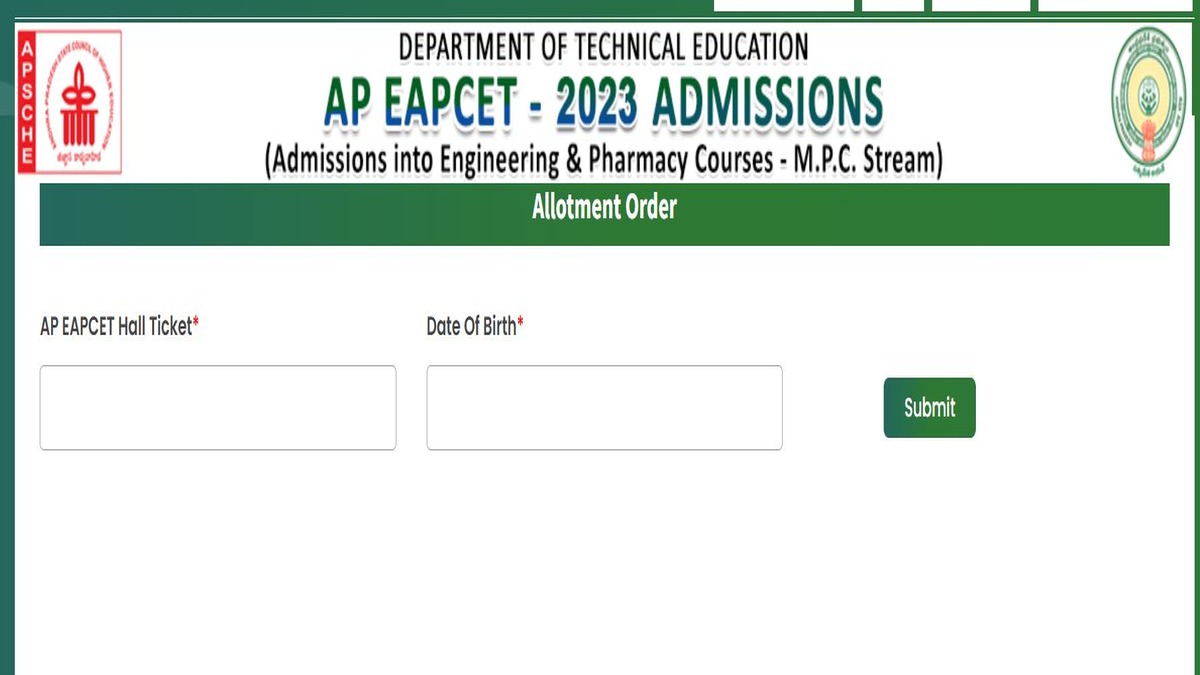 AP EAPCET 2023 Seat Allotment Result