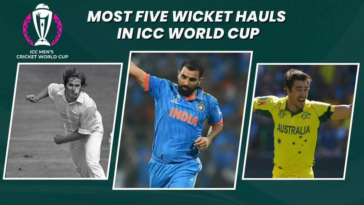 Most Five Wicket Hauls In ICC World Cup: #1 Mohammed Shami, #2 Mitchell ...