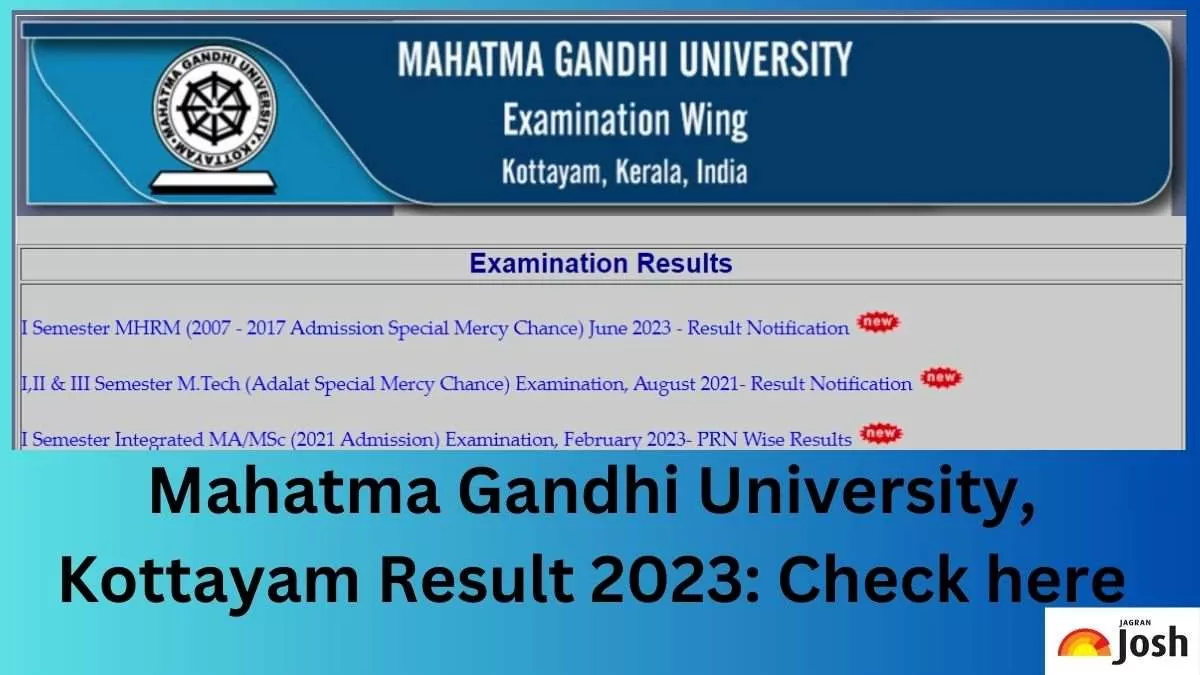 MGU Result 2023 OUT: Direct Link To Download UG And PG Result At Mgu.ac.in