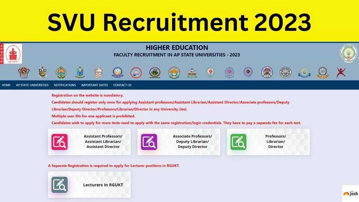 Get all the details of SVU Sri Venkateswara University 2023 here.