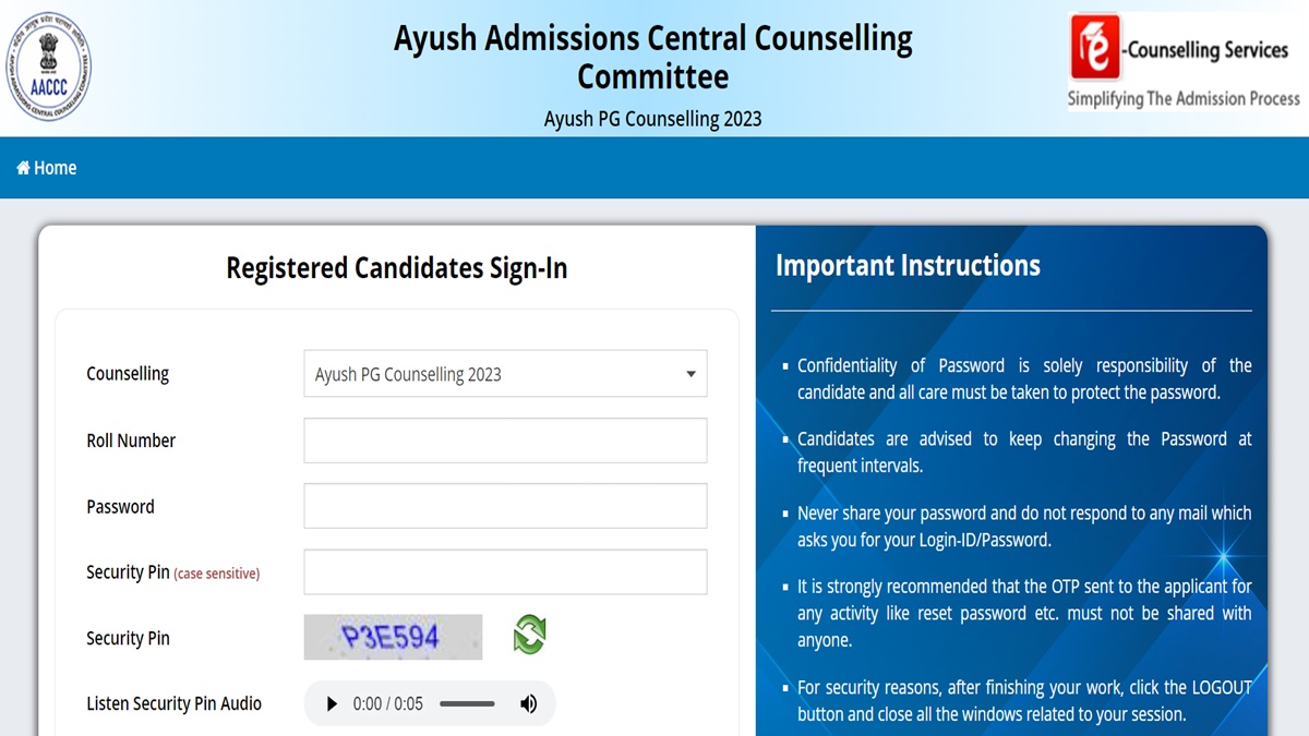 Ayush NEET PG Counselling 2023 Round 3 Registration Last Date