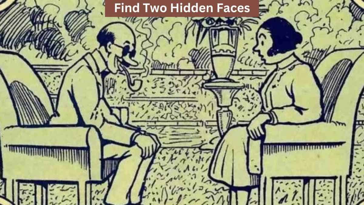You have god like vision if you can spot the two hidden faces in the room in 6 seconds!